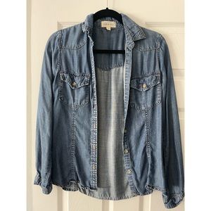 Anthropologie Cloth & Stone Chambray Shirt